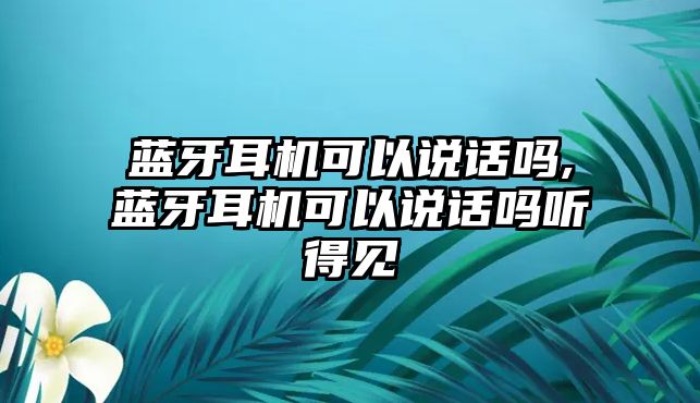 藍(lán)牙耳機(jī)可以說話嗎,藍(lán)牙耳機(jī)可以說話嗎聽得見