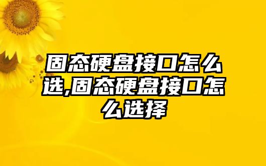 固態(tài)硬盤接口怎么選,固態(tài)硬盤接口怎么選擇