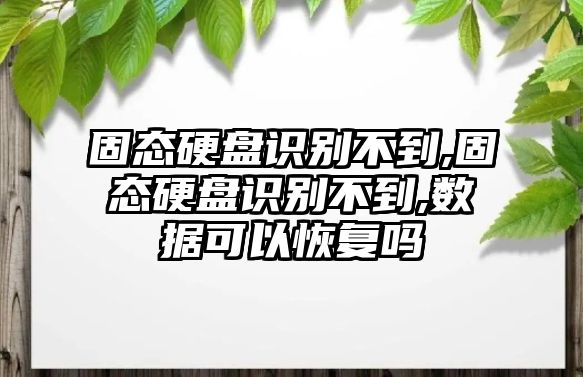 固態(tài)硬盤識別不到,固態(tài)硬盤識別不到,數(shù)據(jù)可以恢復嗎