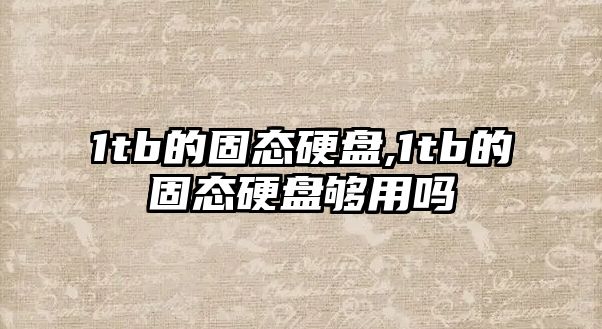 1tb的固態(tài)硬盤(pán),1tb的固態(tài)硬盤(pán)夠用嗎