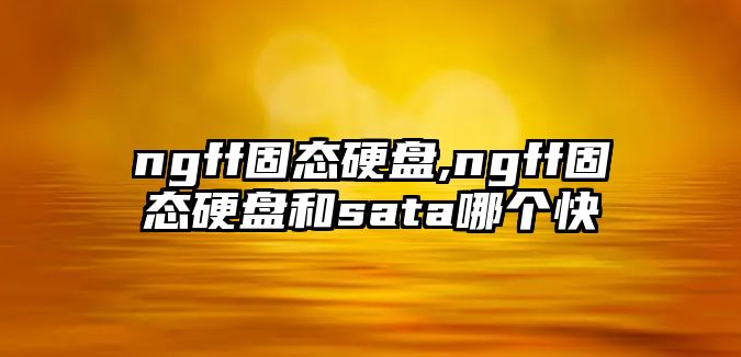 ngff固態(tài)硬盤,ngff固態(tài)硬盤和sata哪個快