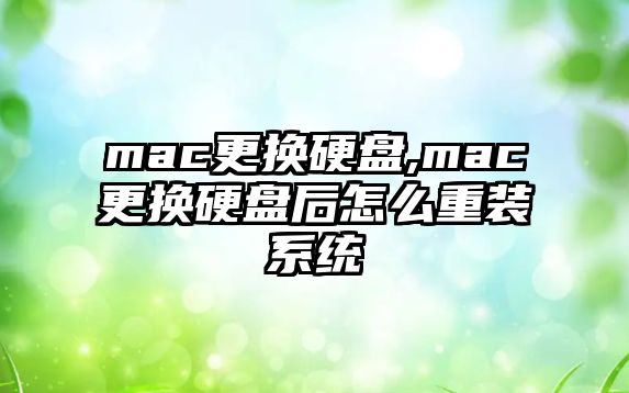 mac更換硬盤,mac更換硬盤后怎么重裝系統(tǒng)