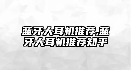 藍(lán)牙大耳機(jī)推薦,藍(lán)牙大耳機(jī)推薦知乎