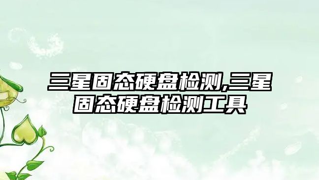 三星固態(tài)硬盤檢測,三星固態(tài)硬盤檢測工具